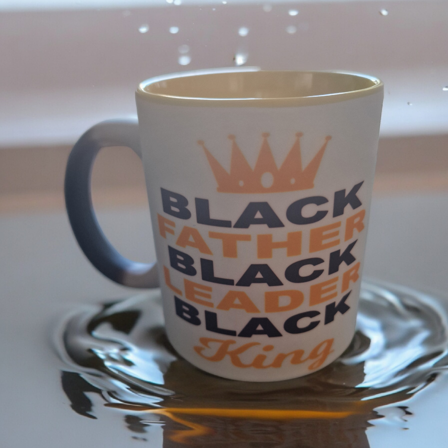 Black Father, Black Leader, Black King Colour Changing Mug