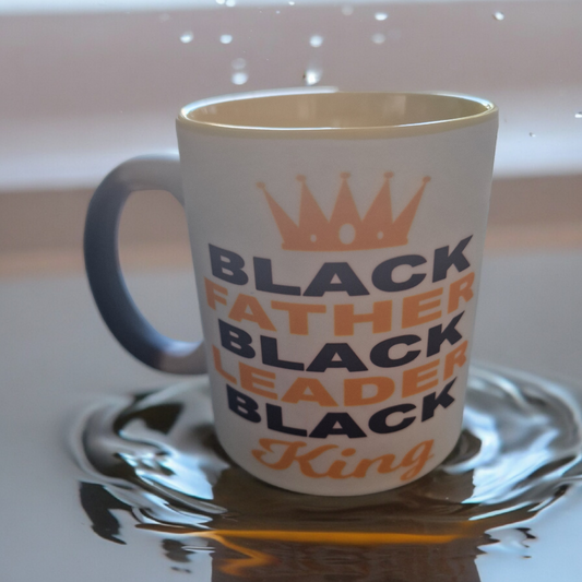 Black Father, Black Leader, Black King Colour Changing Mug