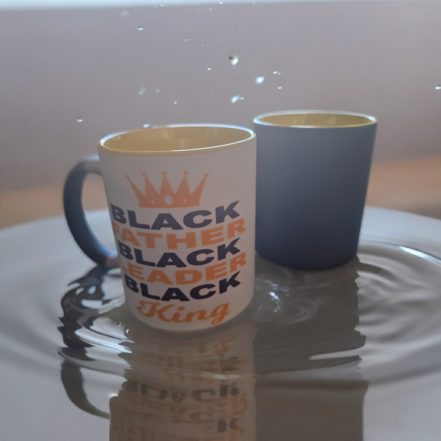 Black Father, Black Leader, Black King Colour Changing Mug